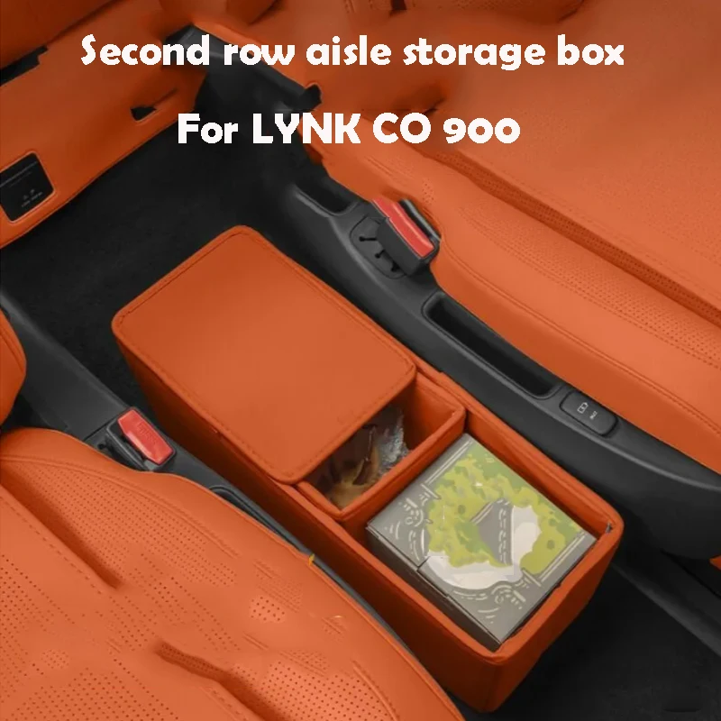 For Lynk & Co 900 2025 2026 Second Row Aisle Storage Box Automotive Interior Accessories Modification Car Accessories