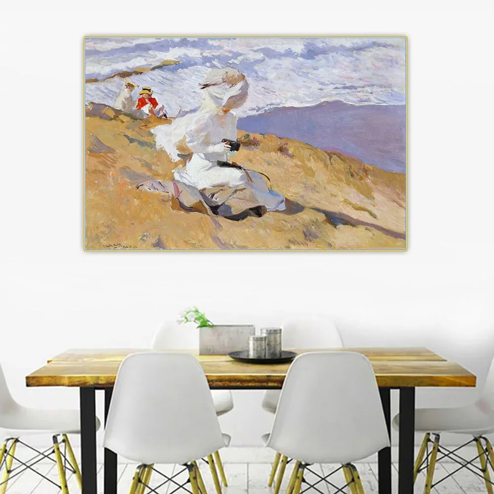 Citon Joaquin Sorolla《Capturing the Moment》Canvas Art Oil Painting Artwork Poster Picture Backdrop Wall Decor Home Decoration