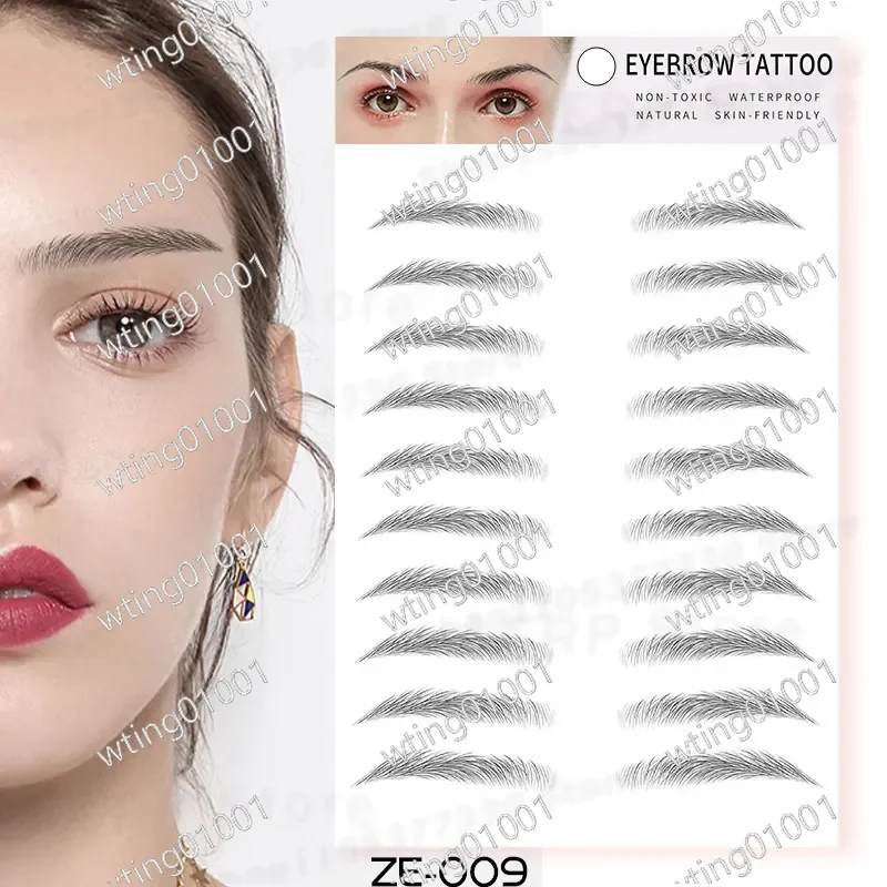 for 6D Simulated Eyebrow Sticker Waterproof 3D Imitation Ecological Water Transfer Tattoo for Douyin Internet Celebrity Lazy