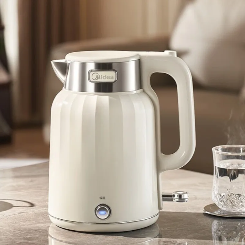 Midea 2L Seamless Inner Liner Electric Kettle, 316L Stainless Steel, Constant Temperature, One-Touch Keep Warm