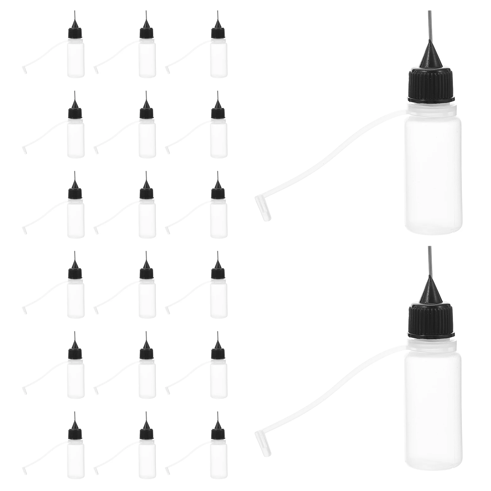 

50pcs Laboratory Dropper Bottles Empty Plastic Squeeze Precision Control Transparent Portable for Oils Pigments Lubricants Ink