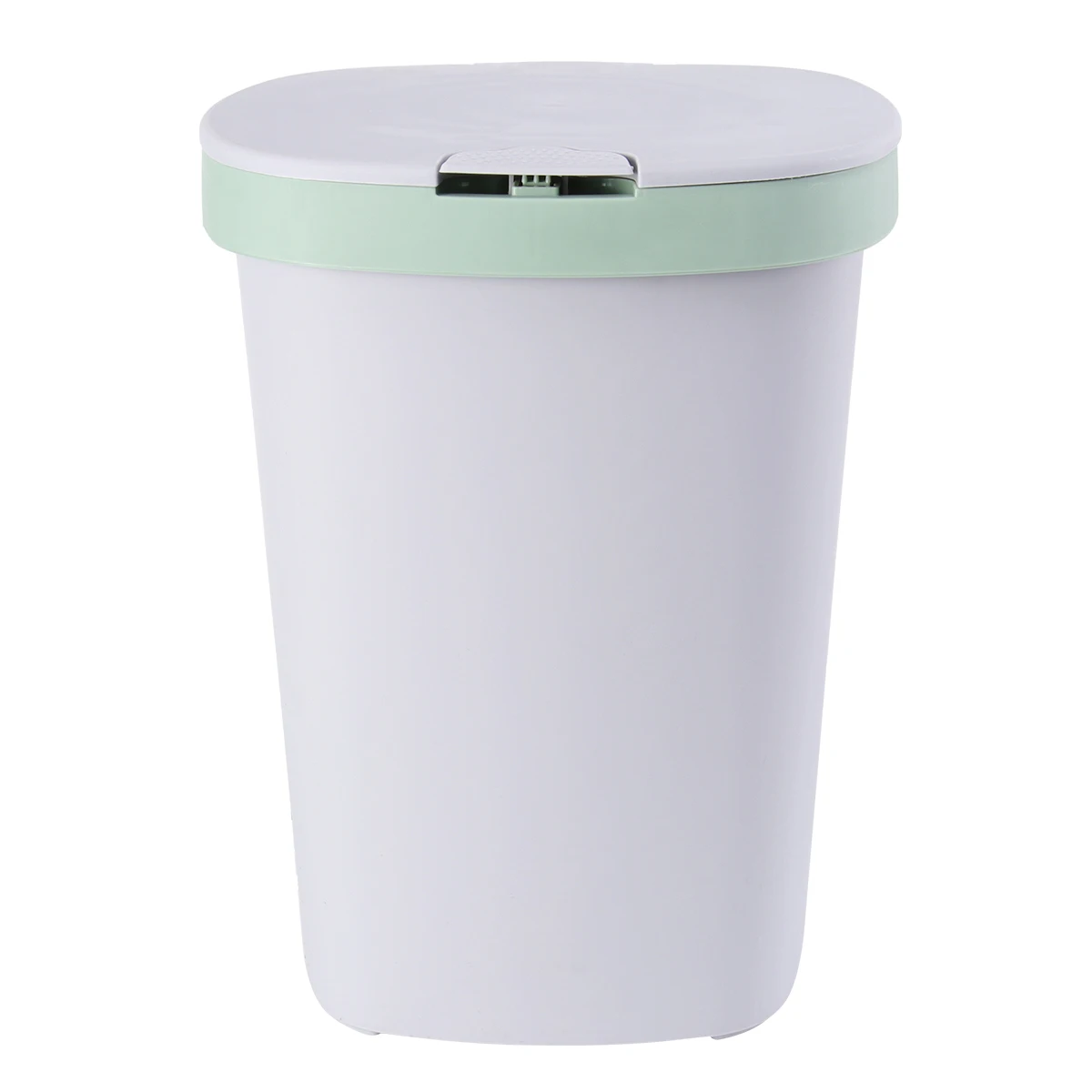 

1Pcs Flip Lid Trash Can Push Button Pedal Silent Slow Close Plastic Garbage Bin Large Capacity Kitchen Living Room