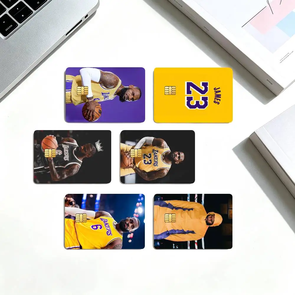 L-LeBron J-James  Basketball Star   Credit Card HD Stickers Small Chip Waterproof Sticker Game Card Decal Gift