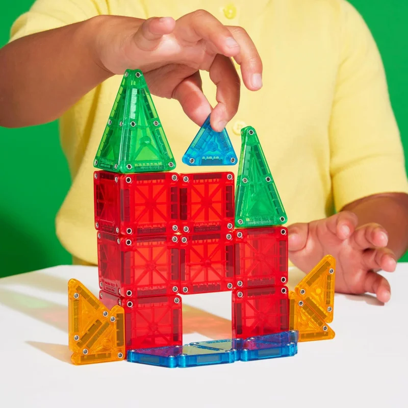 

26PCS Travel Magnetic Construction Set,Mini 3D Magnetic Tile Building Blocks,STEM Magnet Toys Educational Toys for Kids
