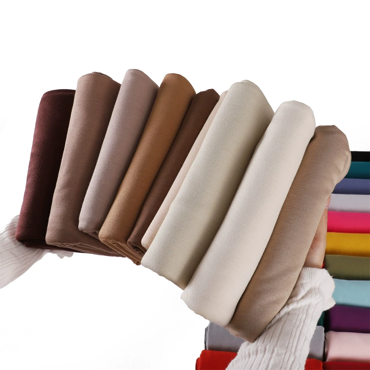 

Ramadan Cotton Modal Jersey Hijab Shawls Scarf High Quality Thick Wrap Headband Pashmina Stole Bufandas Muslim Hijab 180*80Cm