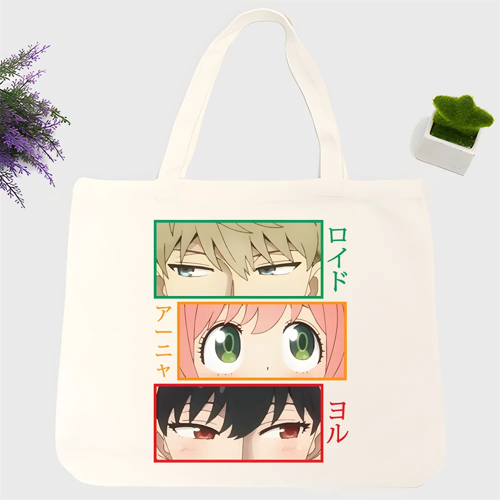 Japanse Anime Spion X Familie Anya Eenvoudige Vrouwen Pakket Elegante Canvas Tas Handtassen Schoudertassen Casual Winkelen Meisjes Handtas