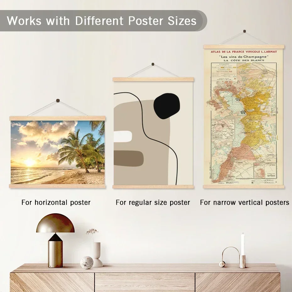 1 Set Wood Diamond Painting Poster Hanger Canvas Painting Frame  Art Craft Hanging Frame Poster Frame Photo Picture Frames