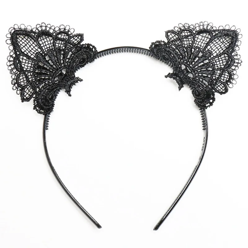 

Quick-Drying Water-Soluble Lace Birthday Party Halloween Headband Hollow Hairband Small Ears Hair Accessory