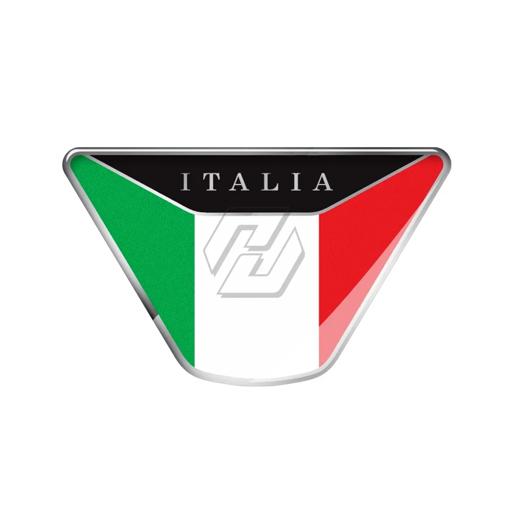 Für ducati aprilia piaggio vespa honda yamaha kawasaki suzuki abziehbilder 3d motorrad aufkleber italien flagge rahmen aufkleber