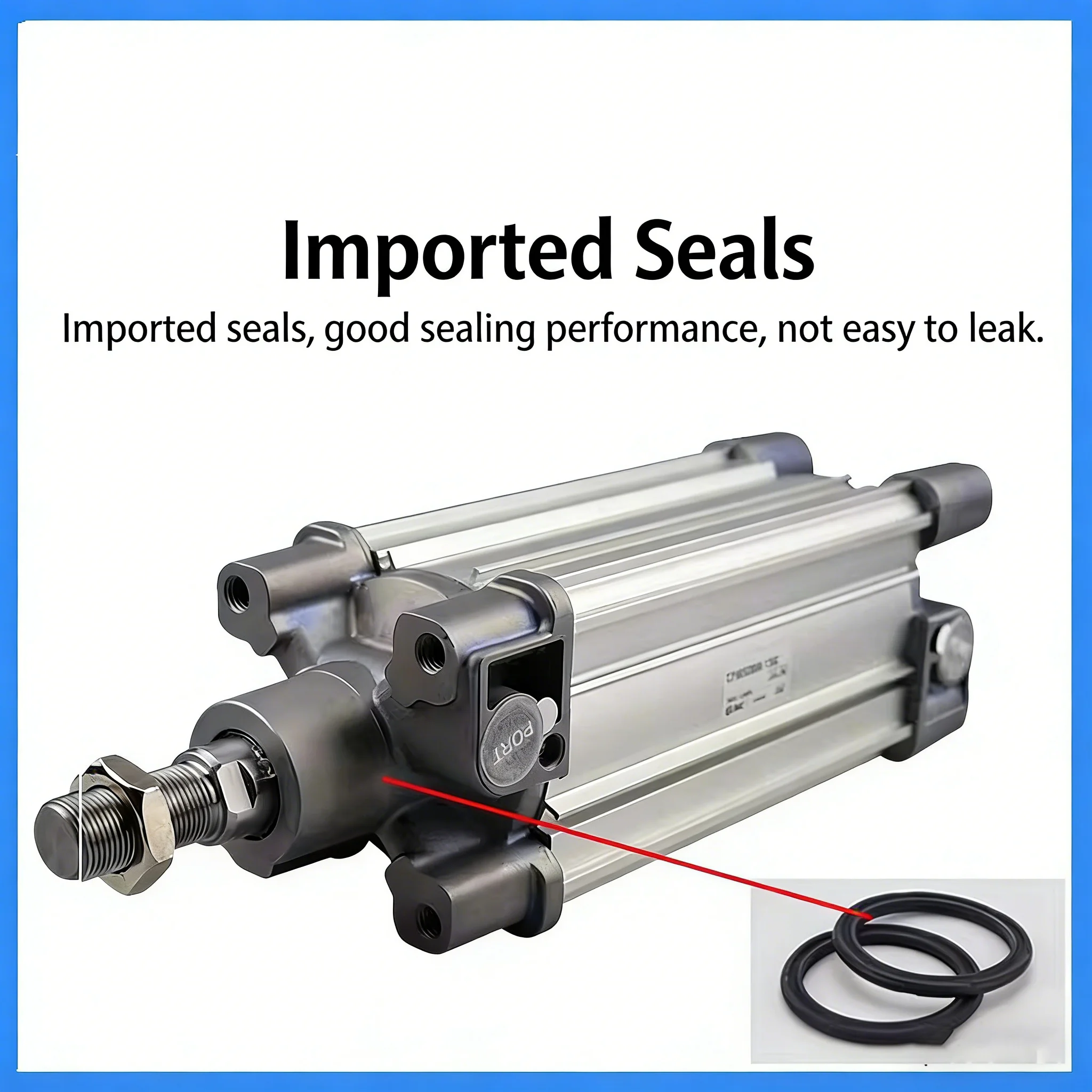 CP96SDB Series Standard Pneumatic Cylinder Air Piston Double Acting Bore Sizes 32mm-100mm Stroke Range 25-350mm for Industrial U