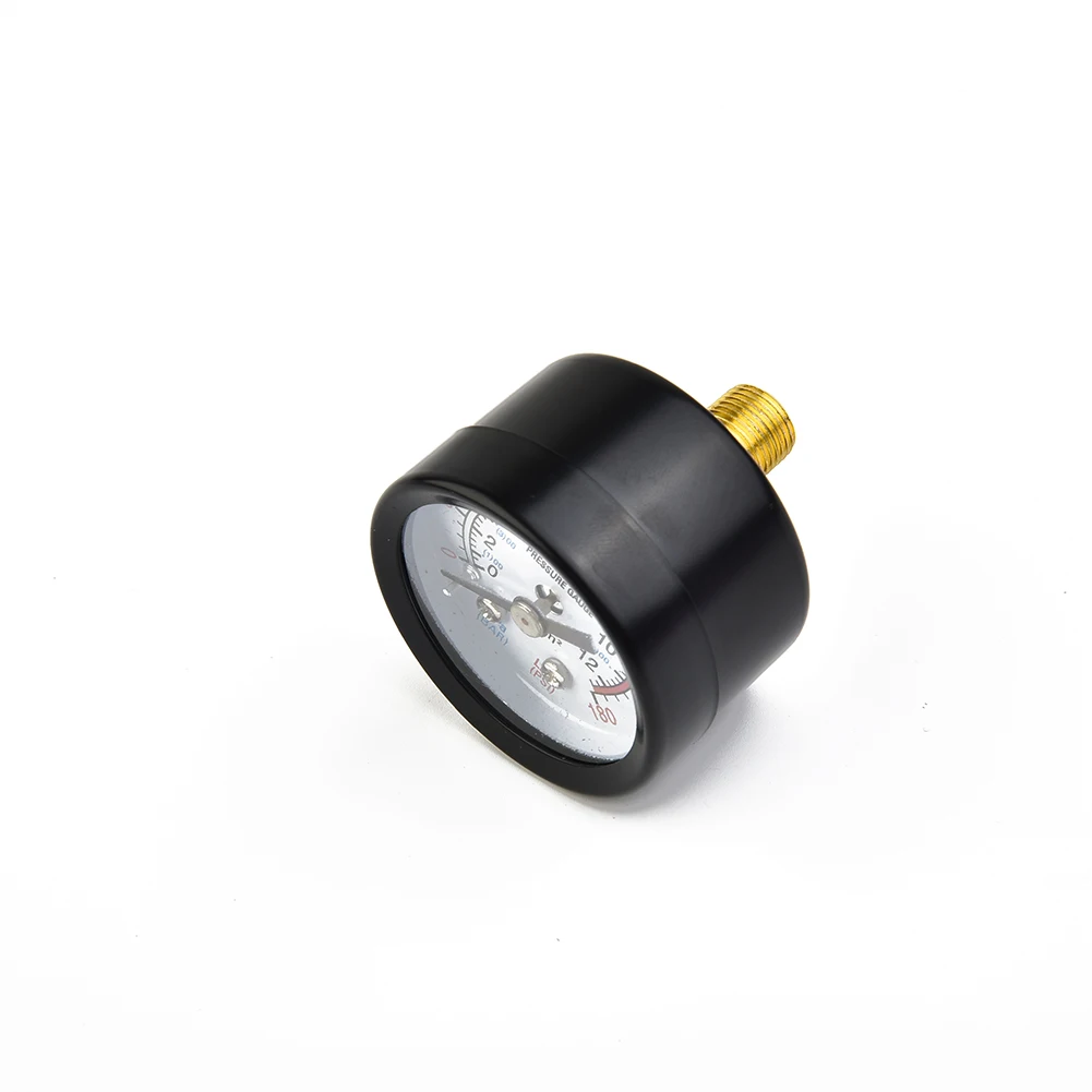 Compressor Gauge Air Compressor Iron Shell Pneumatic Y40 Horizontal Hydraulic Pressure 0-12Bar 0-180PSI Manometer 42*40mm