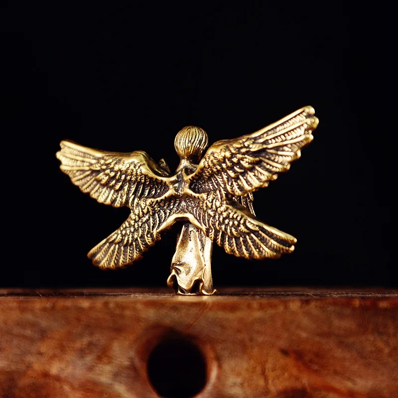 Seraph Pure Brass Miniature Ornament Accessories Creative Office Desktop Figurine Angel Action Figures Board Game Pieces Toys