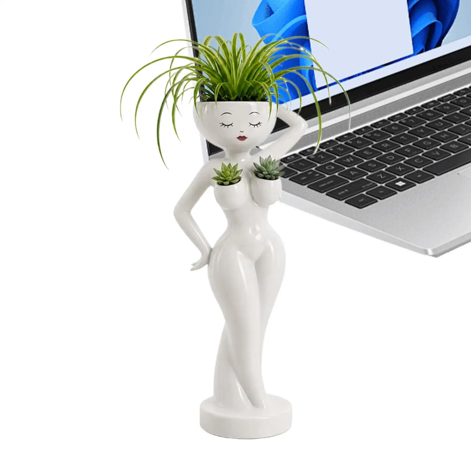 Funny Cactus Pot Mini Resin Female Body Planter Decoration peculiar Female Flower Pots For Living Room Home Office Balcony