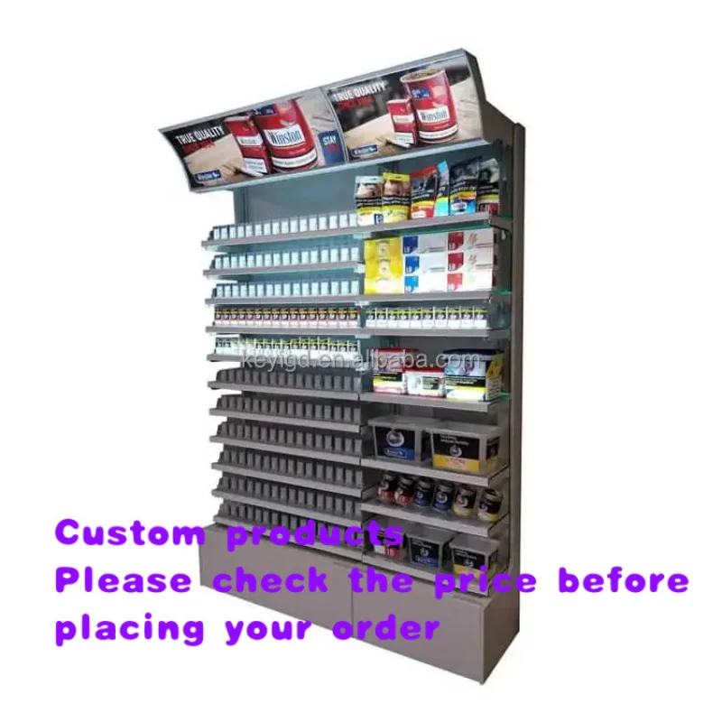 custom.Smoke Shop Display Rack Furniture Cigarettes Shelves Promotion List Shelf Cigarettes Shelves
