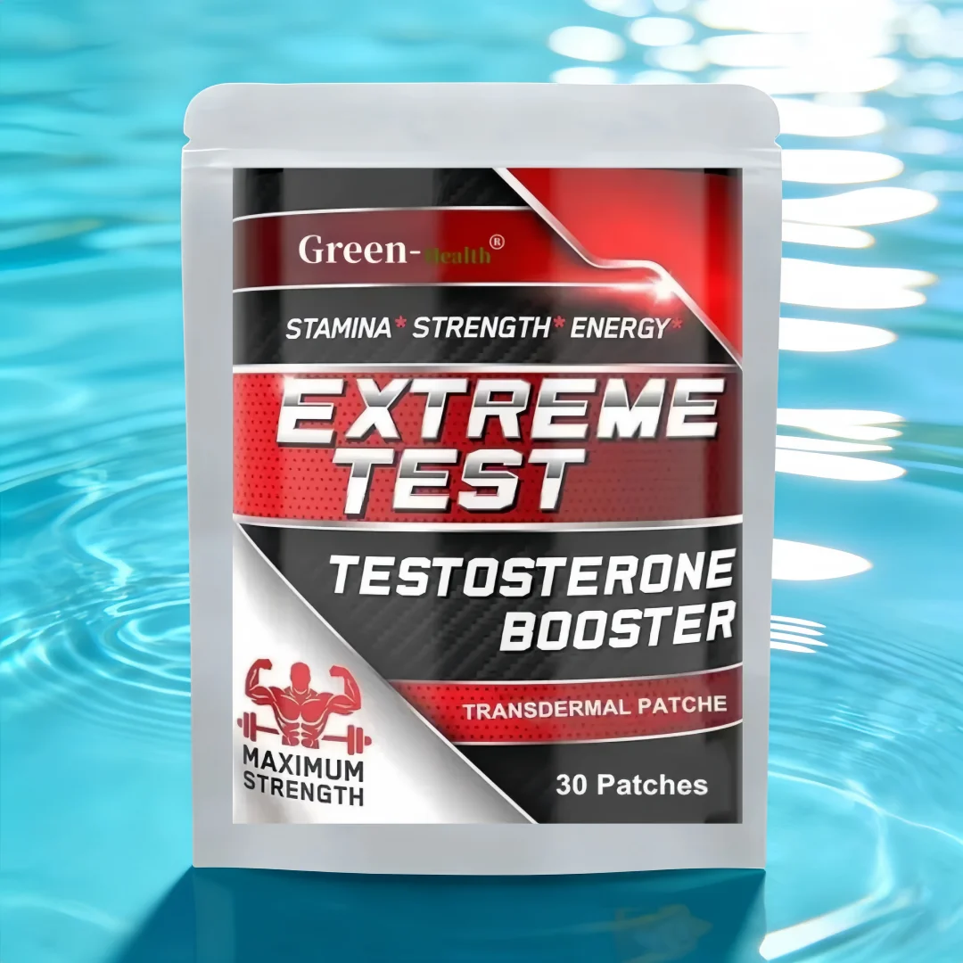 Booster Transdermal Patches For Men - Test Booster For Stamina, Endurance & Strength 30 Patches One Month Supply