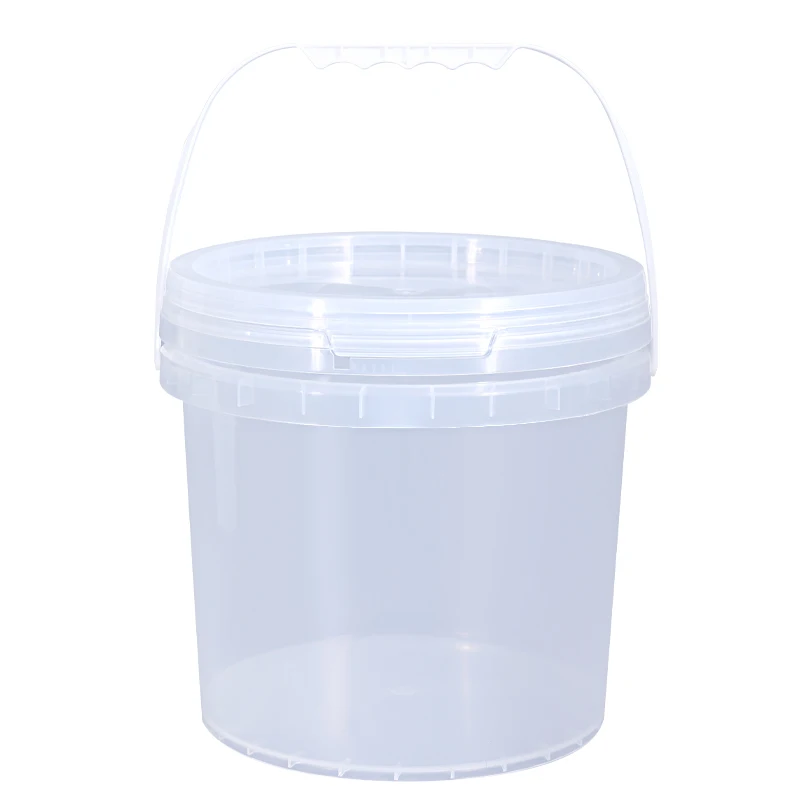 4L Round Empty Plastic Bucket with Handle and Lid High Quality Food Grade Packing Container Leakproof PP Bucket 1Pcs