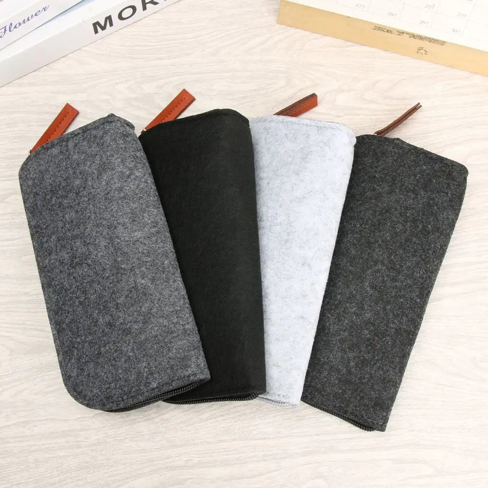 Multifunctional Wool Felt Cloth Zipper Portable Glasses Case Bag Sunglasses Case Box Soft Portatives Protector Eyeglasses Pouch