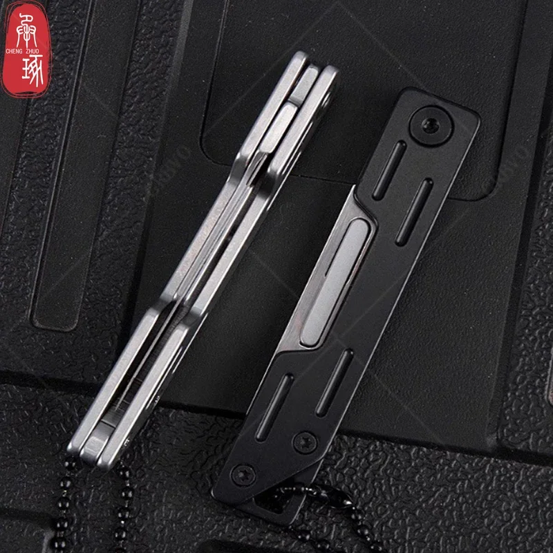 Stainless Steel Folding Knife Quick Open Scalpel Knife Pocket Knife With 10 Replaceable Blades Multifunctional Mini Knife