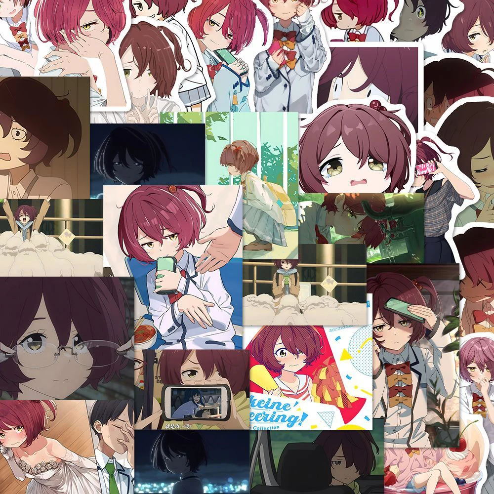 

10/30/48pcs Makeine Too Many Losing Heroines Stickers Chika Komari Anime Sticker Laptop Suitcase Luggage Girls Cartoon Decals