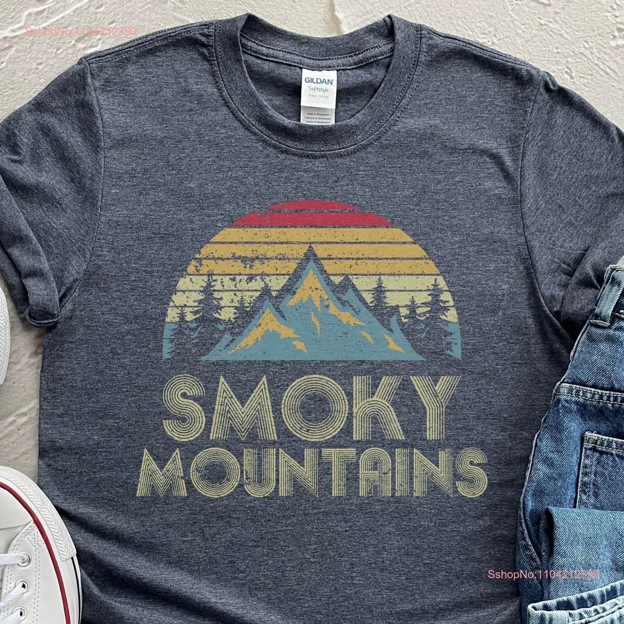 Smoky Mountains T Shirt Great Mountain National Park Gatlinburg Youth long or short sleeves