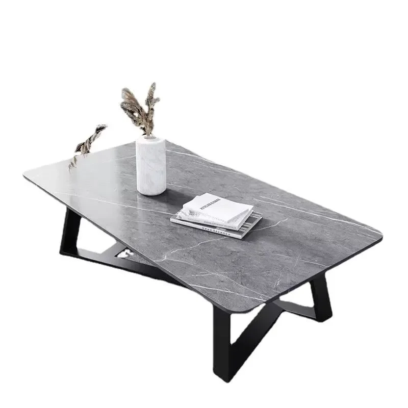 

Modern simple rock slab coffee living room home small tea table light luxury modern small apartment