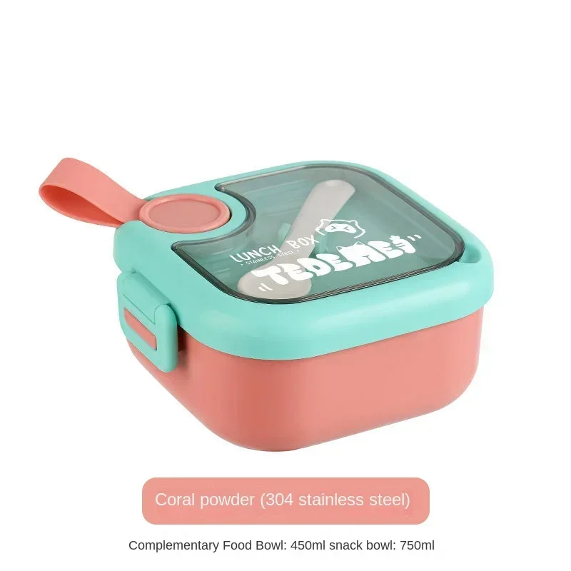 Bento Lunch Box Sealed Cute with Scissors Detachable Microwave Oven Heating Portable Lunch Box for Kids and Students