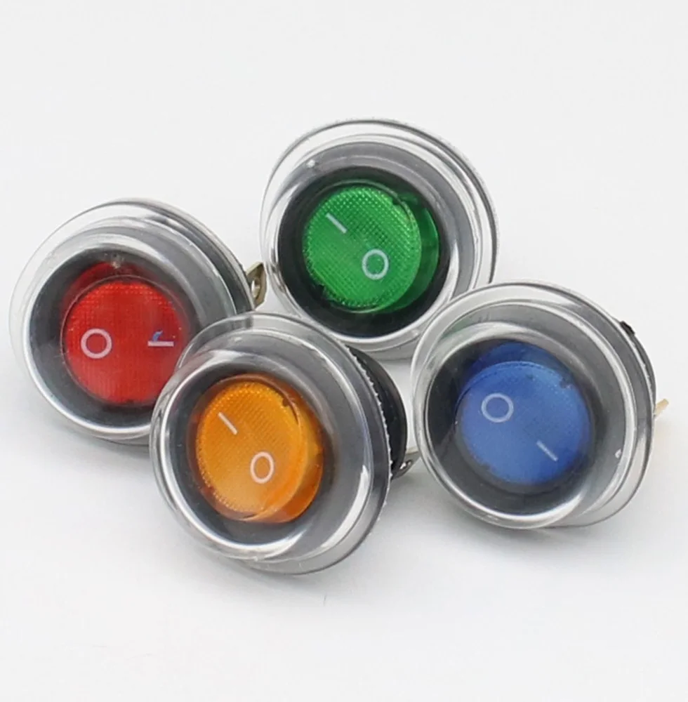 

20mm KCD1 Led Switch 10A 12V Light Power Switch Car Button Lights ON/OFF 3pin Round Rocker Switch