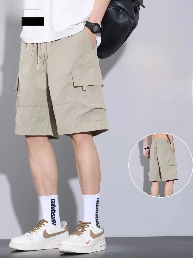 

Ice Silk Workwear orts Men's Summer New Qui Dry Loose Sports Casual Five-Quarter Pants Breathable Straight Leg TUCANO