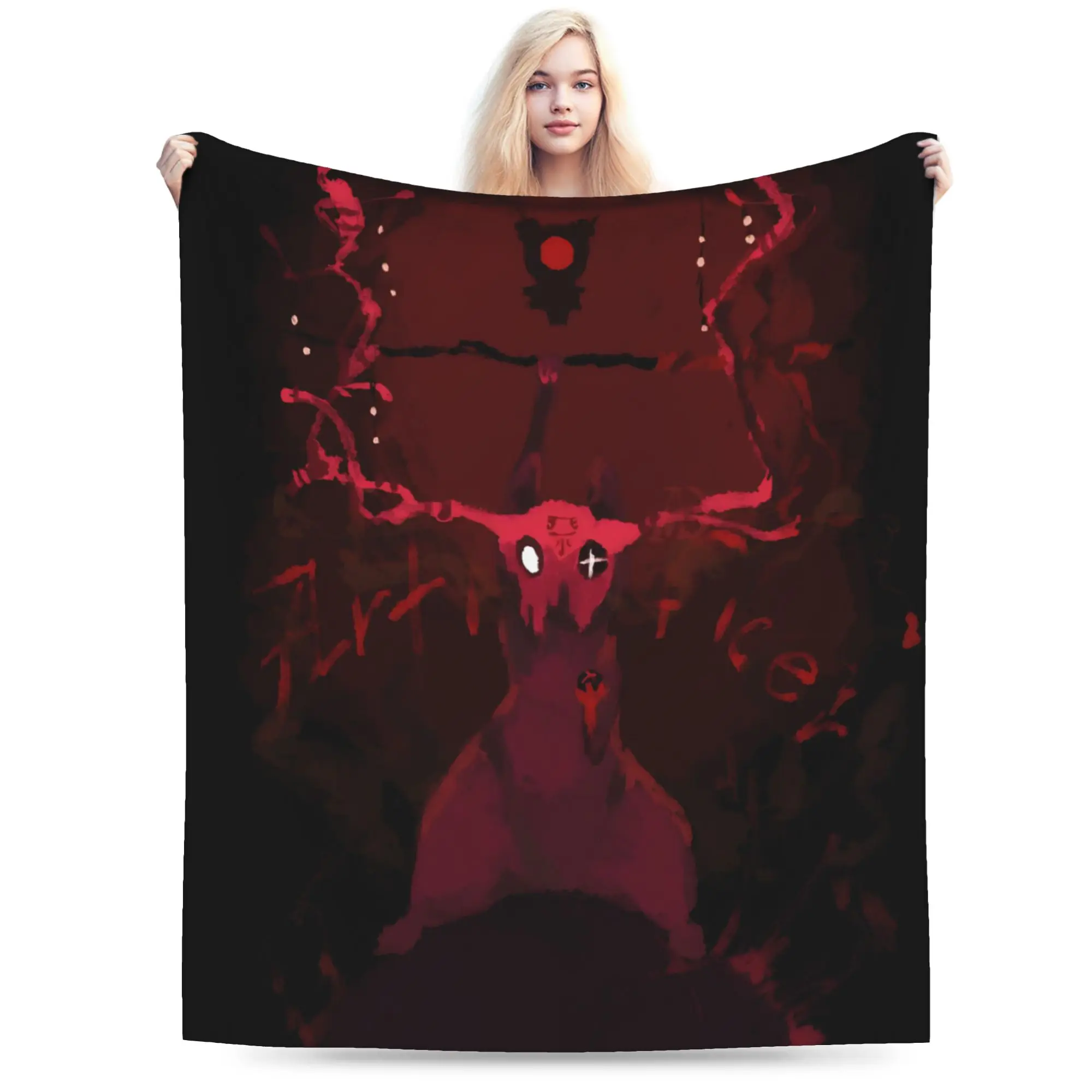 Rain World Slugcat Indie Game Surreal Horror Merch Blankets Soft Coral Fleece Plush  Throw Blankets Relax Rug Piece
