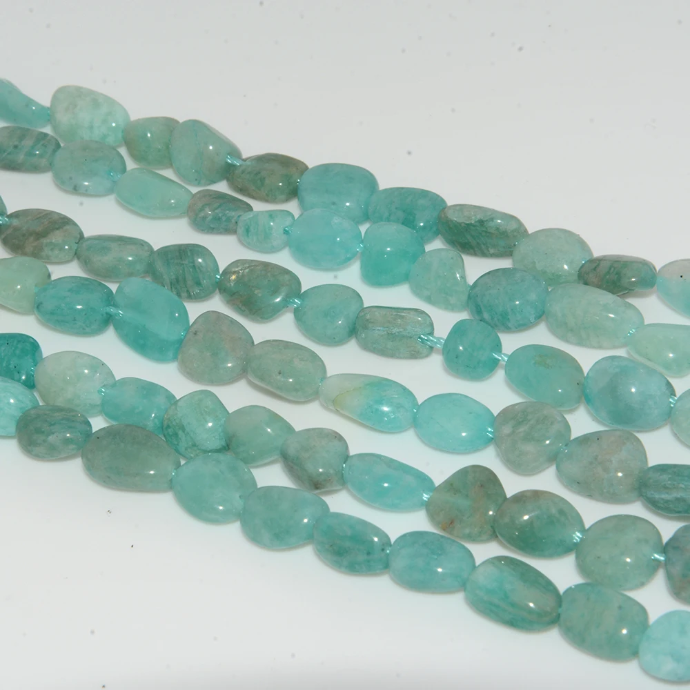 Natrural Amazonite irregolare pepita perline Rought Size 6x8mm, braccialetto/collana fai da te per la creazione di gioielli