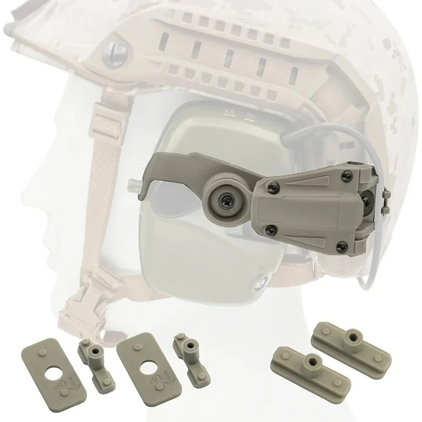 For Howard Leight ARC Helmet Mount Rail Adapter for Howard Leight Impact Sports Sound Amplified Electronic Shooting Headset