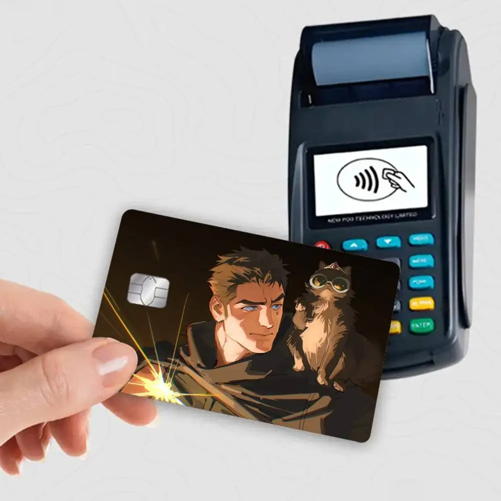 Dungeon C-Crawler Carl Club  Waterproof Film Skin Cover Credit Card Stickers Debit Front Bank Bus Pass