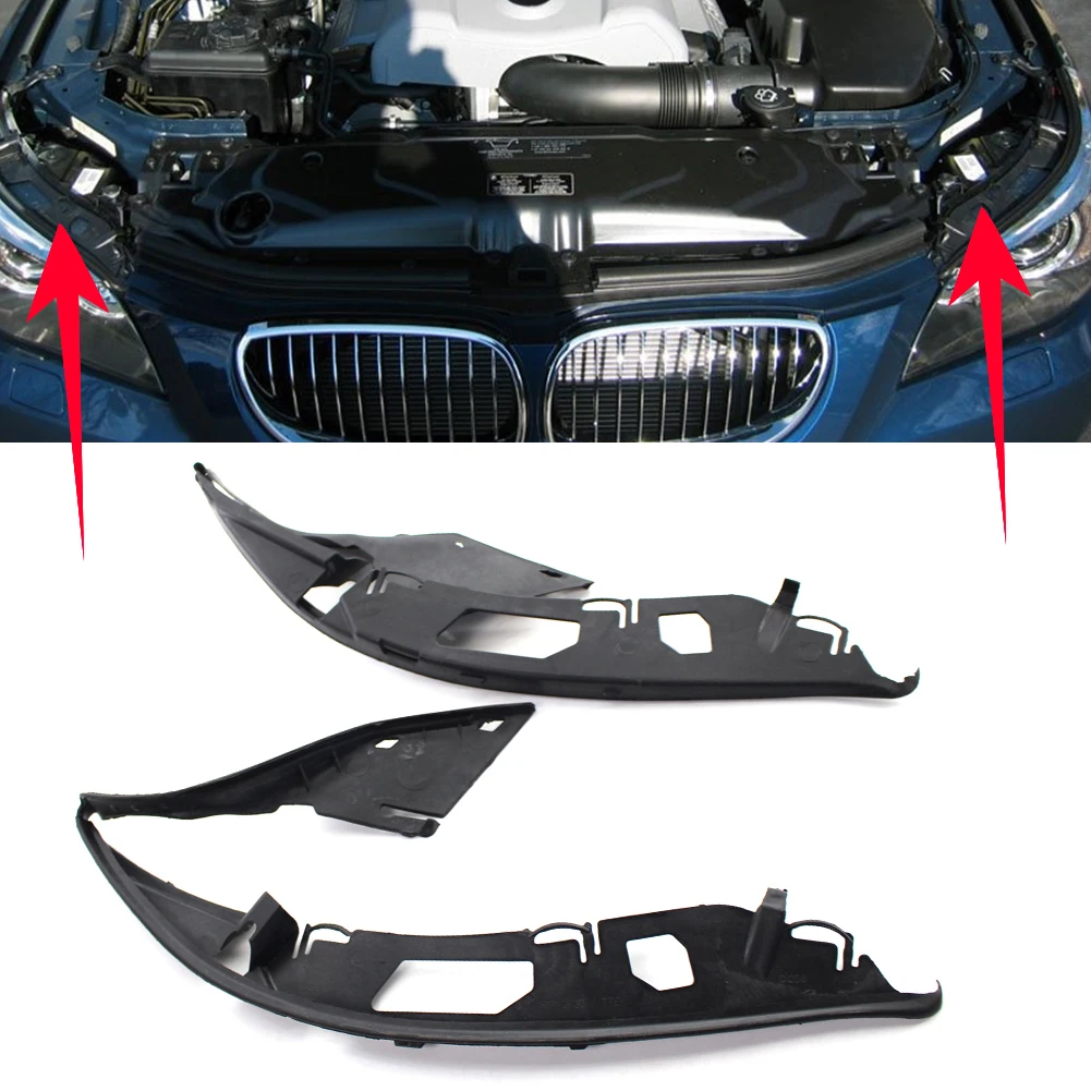 Cubierta de carcasa de lente de faro de coche, pegatina protectora de sello automático izquierdo derecho LH RH 63126934512 63126934511   para BMW E60 Serie 5 M5