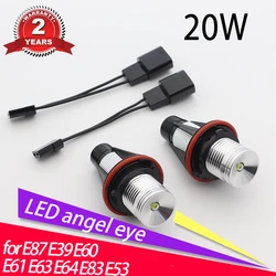Free Error canbus White 20W Angel Eyes Marker Lights Bulbs for BMW 1 5 6 7 series E87 E39 M5 E60 E61 E63 E64 x3 E83 X5 E53