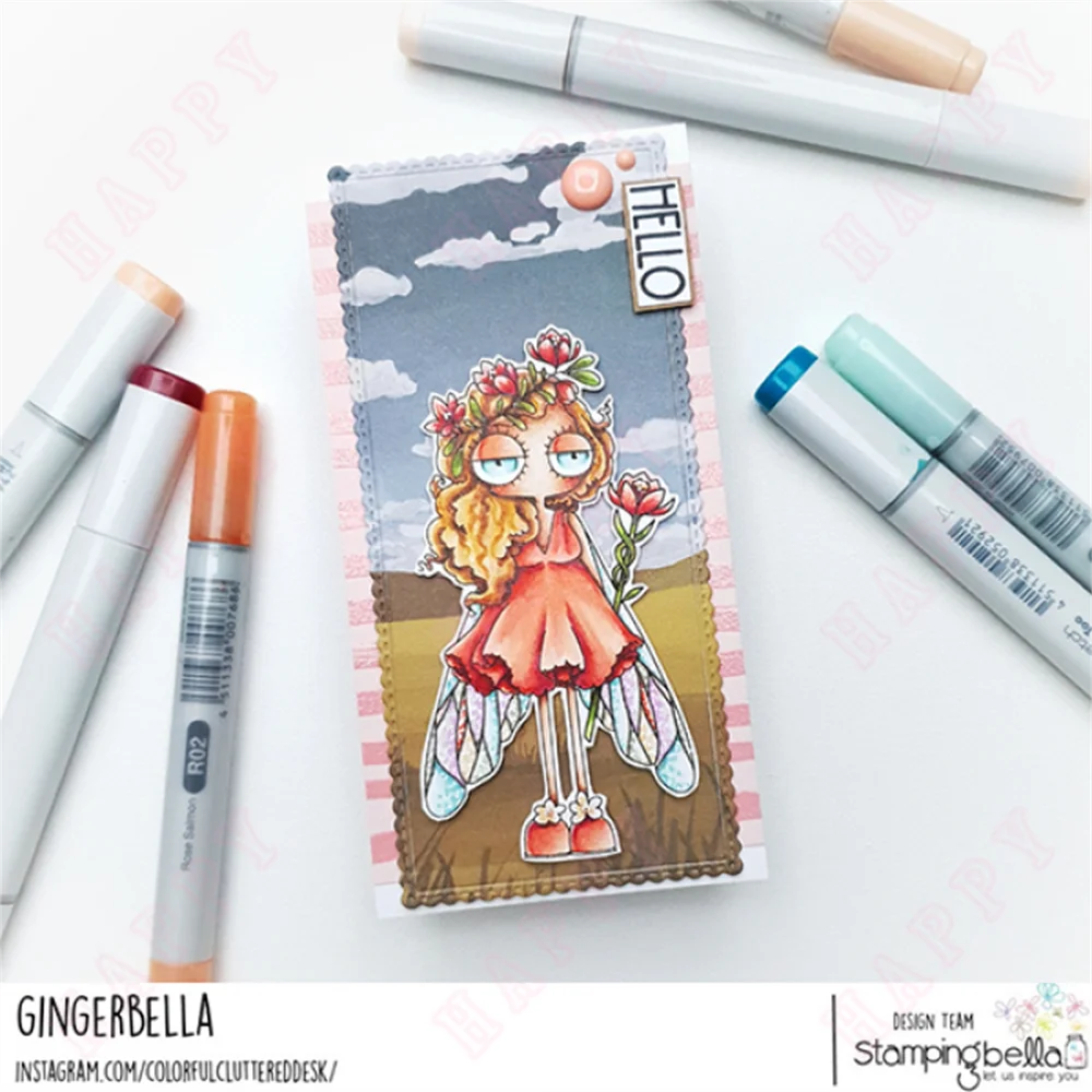 Oddball Spring Fairy Angel Elf Stamps and Metal Cutting Dies Sets for DIY Craft Making Greeting Card Scrapbooking Decoration2024