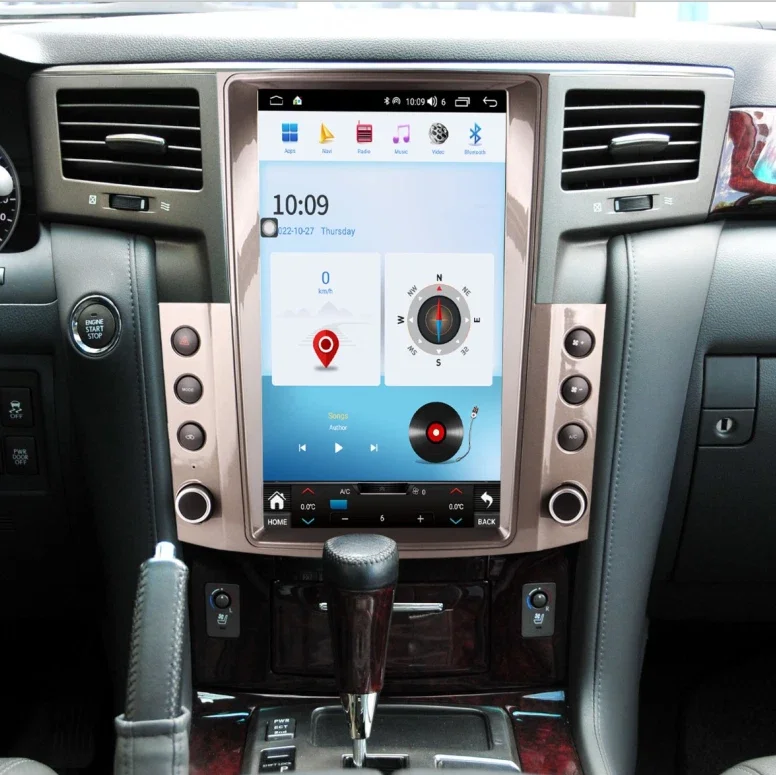 13.6Inch Android 13 For Lexus LX570 2007-2015 Vertical Style Car Radio Multimedia Player GPS Navigation Stereo Carplay Auto 4G
