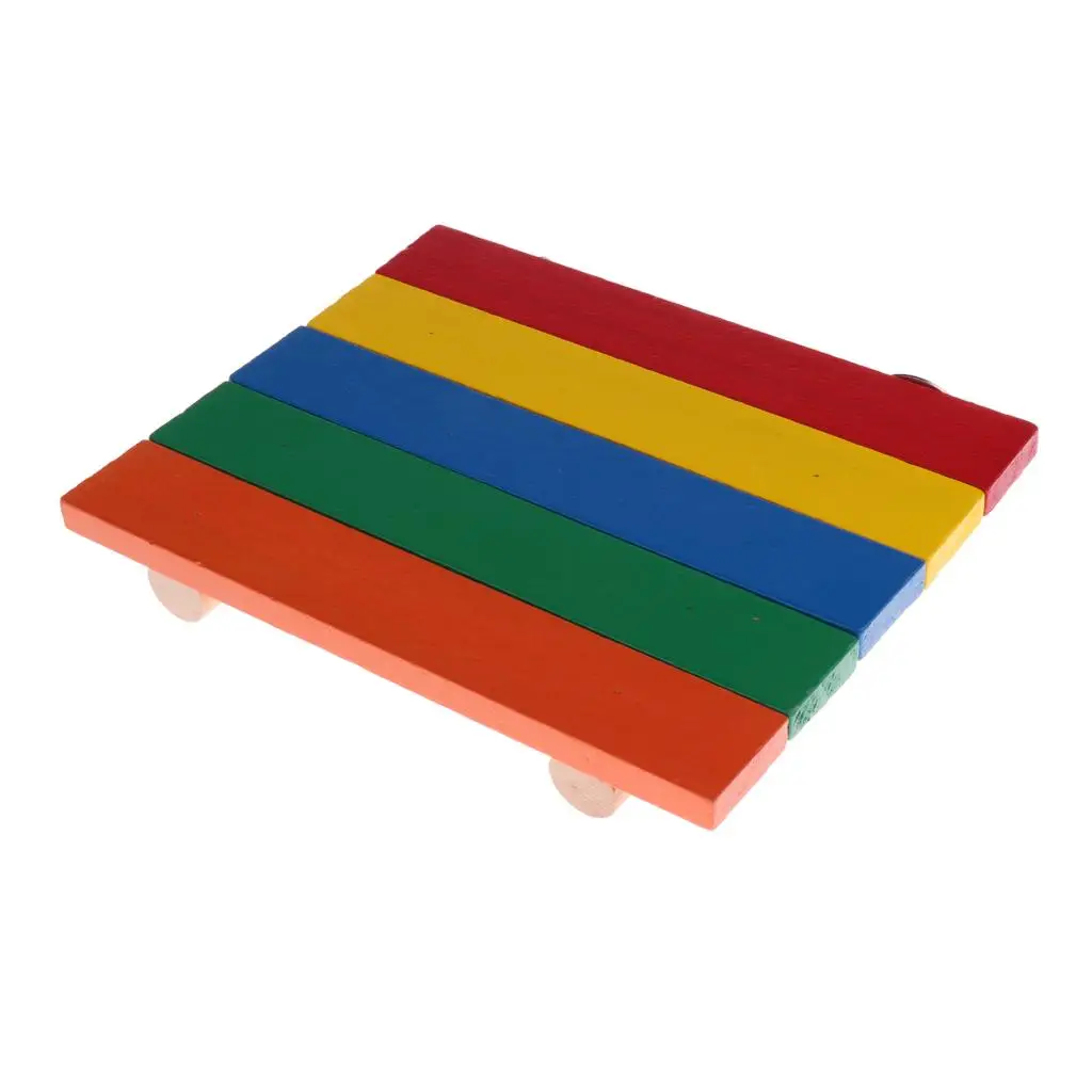 Wooden Platform Station Exercise Toy Parrot Rat Hamster Mouse Fun