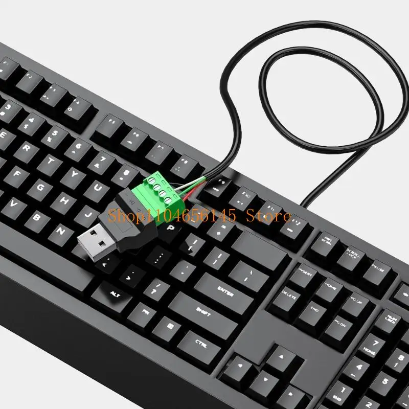 652F Removable USB 2.0 Solderless Connector USB Turn 4 Pin Terminal For Solderless Cable Management