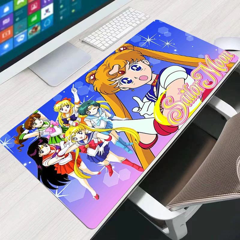 

90x40cm Mouse Pad S-Sailor Moon rubber table Large Gamer Desk mat Computer Keyboard Pad PC gaming accessories carpet HD mousepad