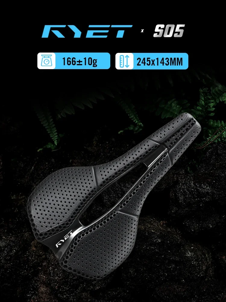 AliExpress RYET 3D Printed Bike Saddle 245x143mm Vacuum Padding Saddles MTB Gravel Road Racing Cushion Full Carbon Cycling Bicycle Parts