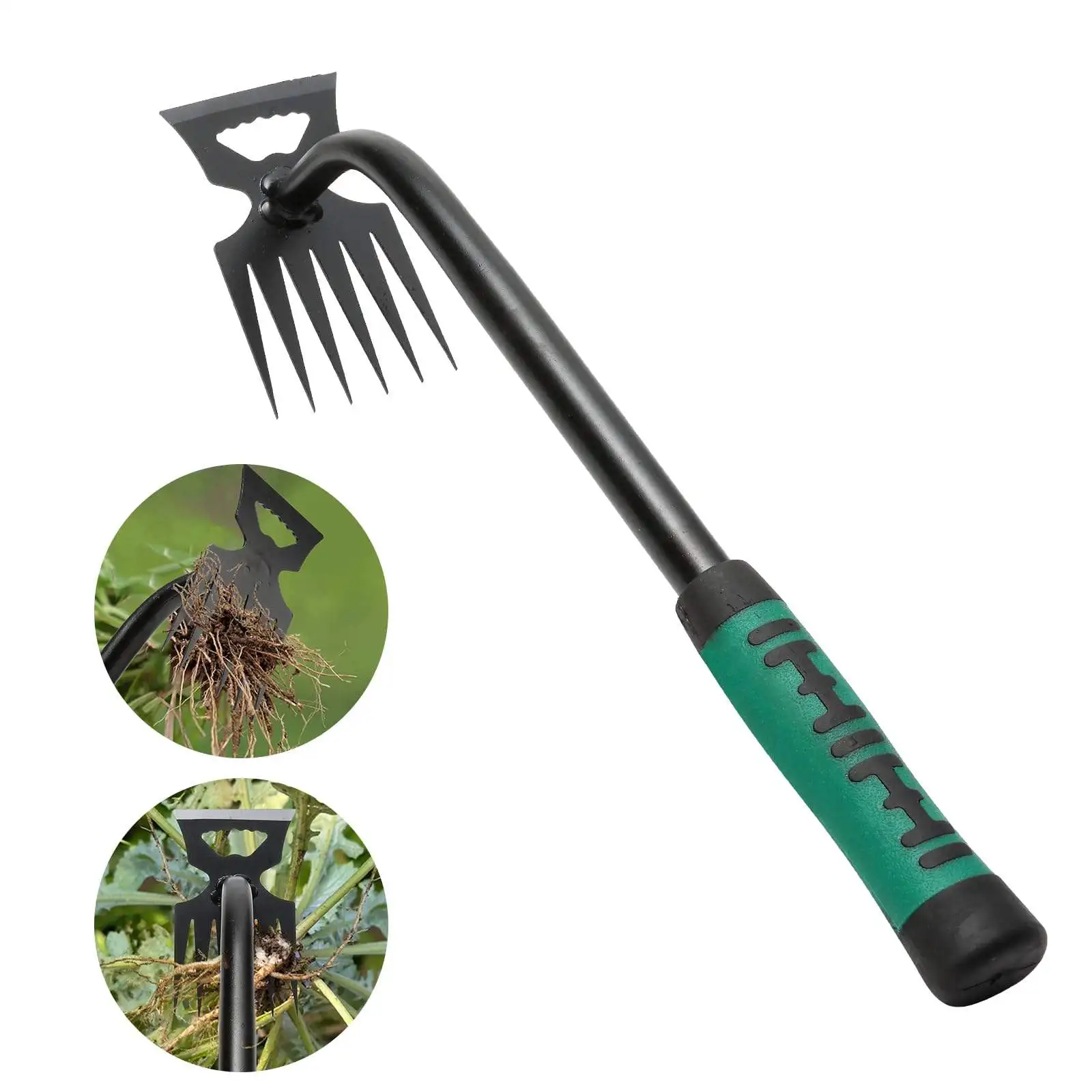

Weeding Rake, Manual Handheld Garden Hoe for Soil Loosening and Weed Removal at Home