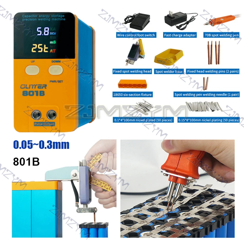 801A 801B saldatrice a punti 18650 batteria Mini saldatrice a punti Storage Display digitale Storage Energy Pulse saldatrice a punti 10.6KW