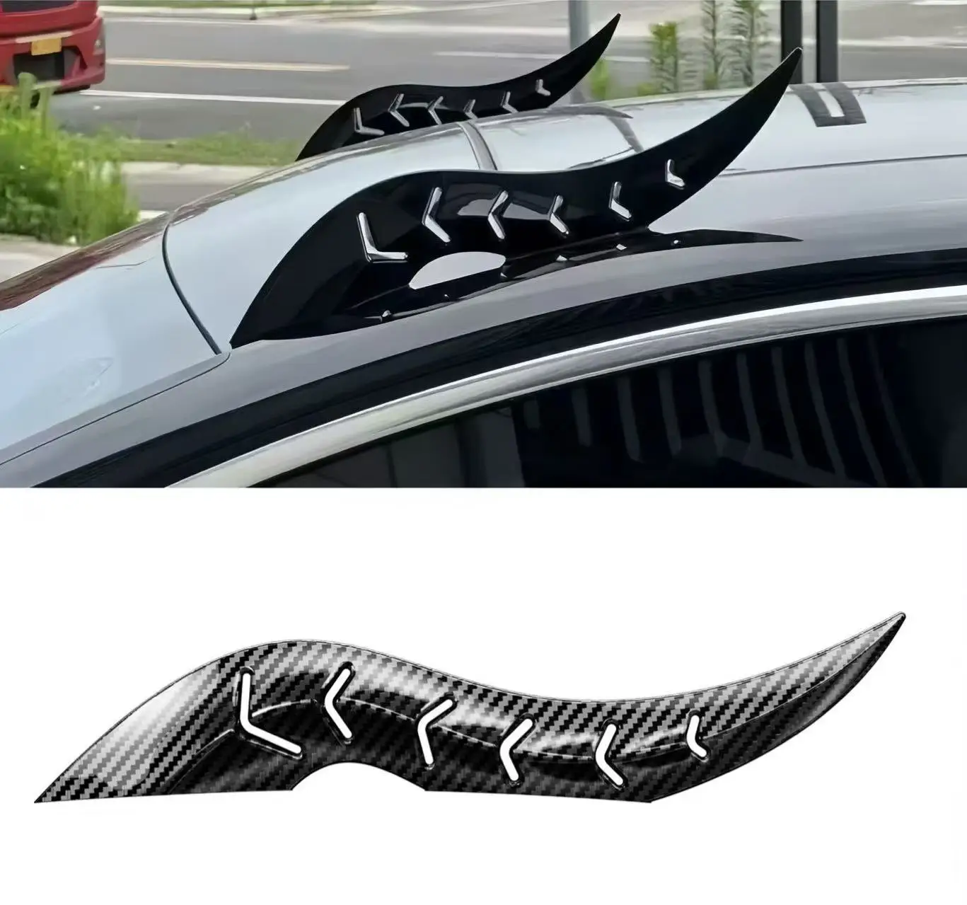 

Украшение крыши автомобиля, модификация рога дракона, универсальное автоматическое украшение на крышу с высокопрочными наклейками для внедорожников, седана, хэтчбека