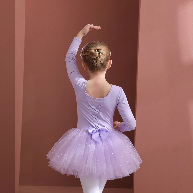 Justaucorps de ballet fille avec jupe ensemble de justaucorps de ballet pour tout-petits-jupe tutu multicolore et justaucorps pour cours de danse (jupe détachable)