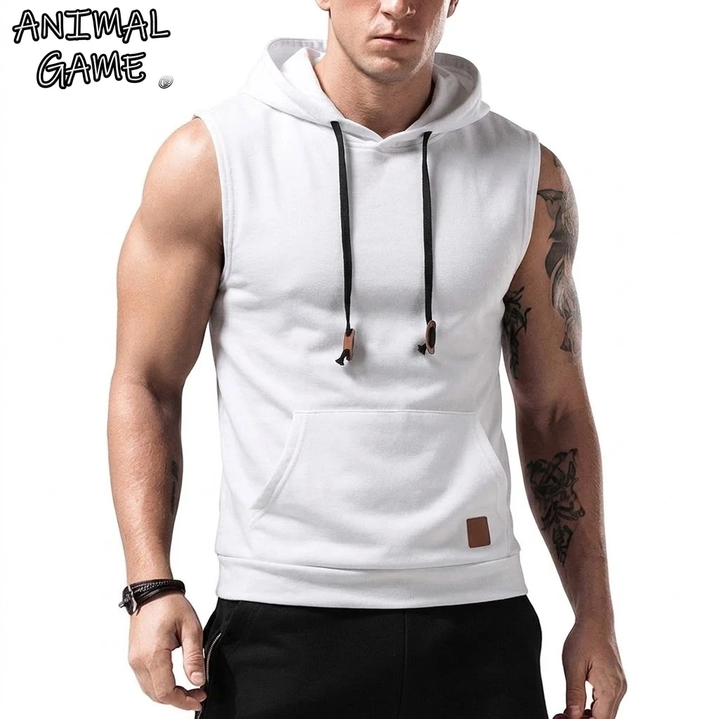 Fashion Lightweight Mens Hoodie Fitness Luxury Sweatshirts Mens Tank Top Vest Outdoor Breathable Workwear Casual Hoodies for Men