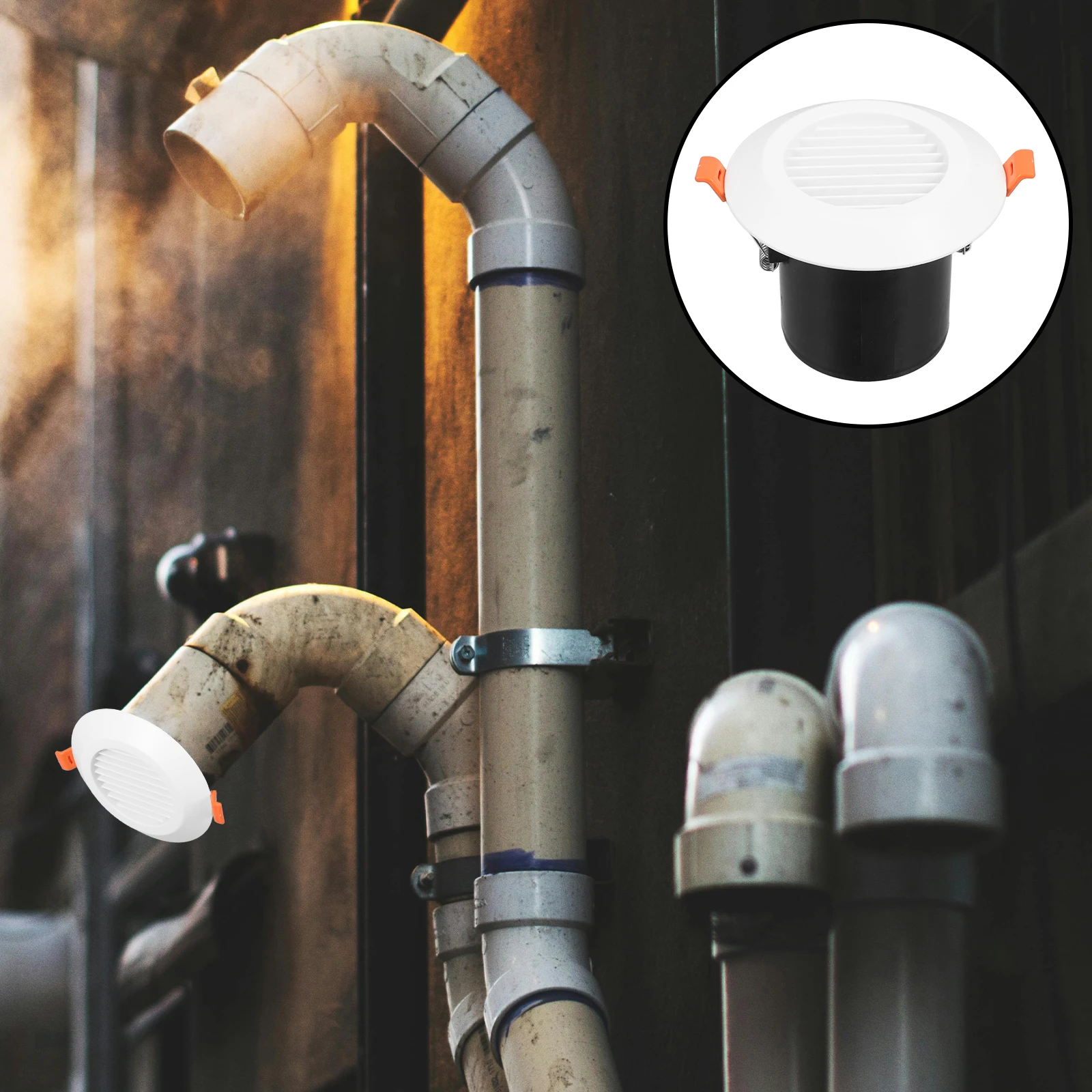 

Circular Air Diffuser Abs Ceiling Round Vent Spring Mechanism High Efficiency Fresh Air Valve Plastic Grille Home Office Exhaust