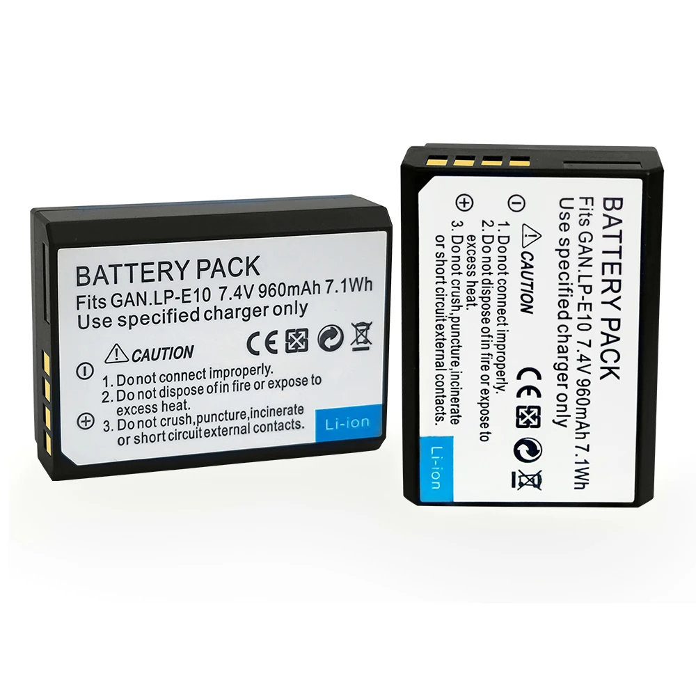 

LP-E10 LPE10 Battery For Camera Canon Kiss X50 X70 X80 X90,EOS Rebe T3 T5 T6 T7, EOS 1100D 1200D 1300D 1500D 2000D 2300mAh 7.4V