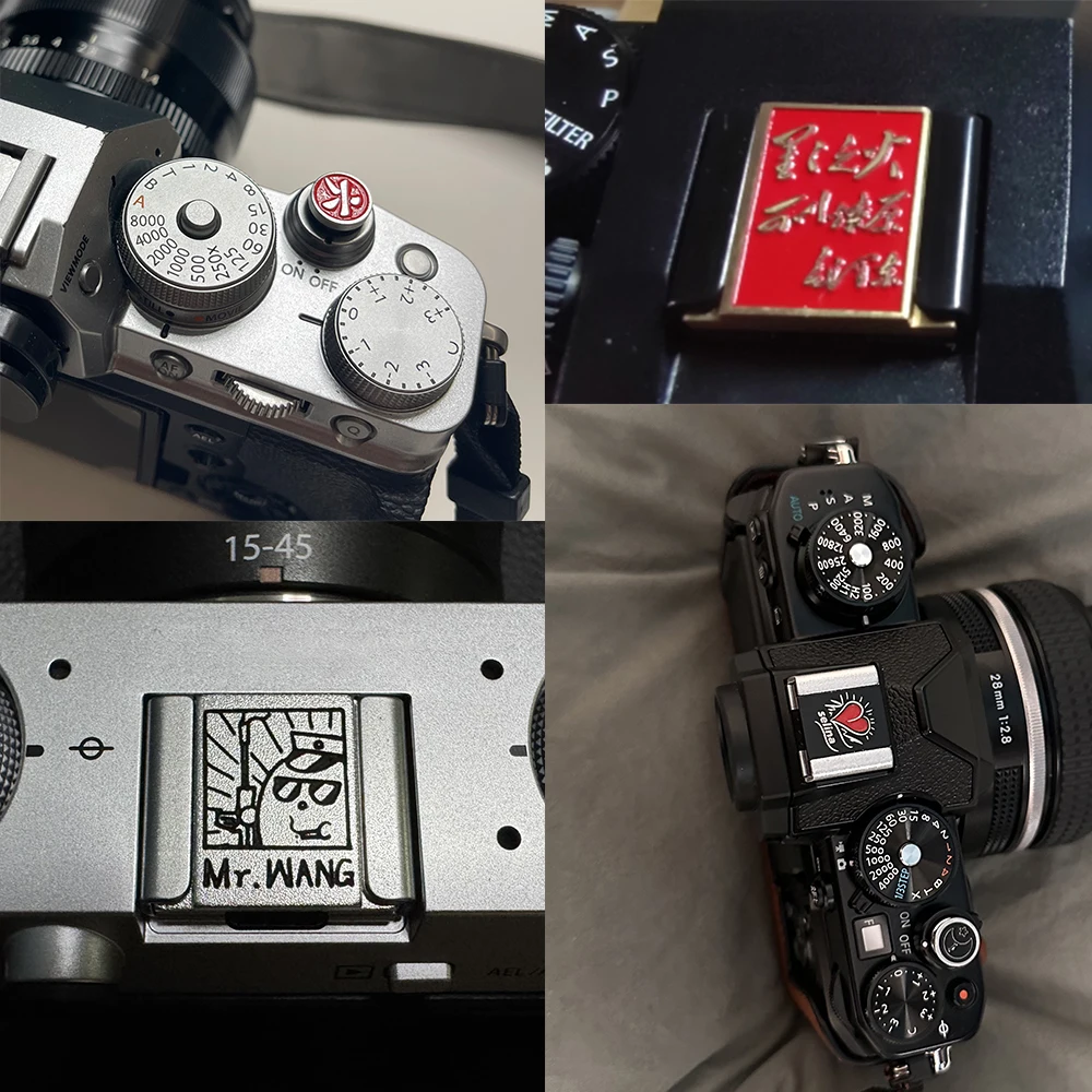 Индивидуальная кнопка горячего башмака камеры и затвора для Sony/Nikon/Canon/Fujifilm/Lumix/OLYMPUS, металлическая кнопка горячего башмака и затвора