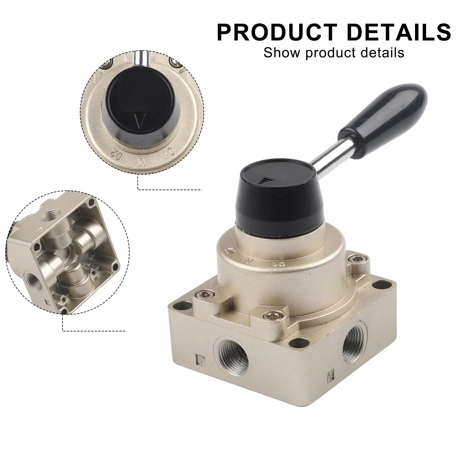 3 8 Inch Valve Air Flow Control Light Reversing Rotation Valve Pneumatic Valve Sensitive Steering Handle Three-Speed Adjustment
