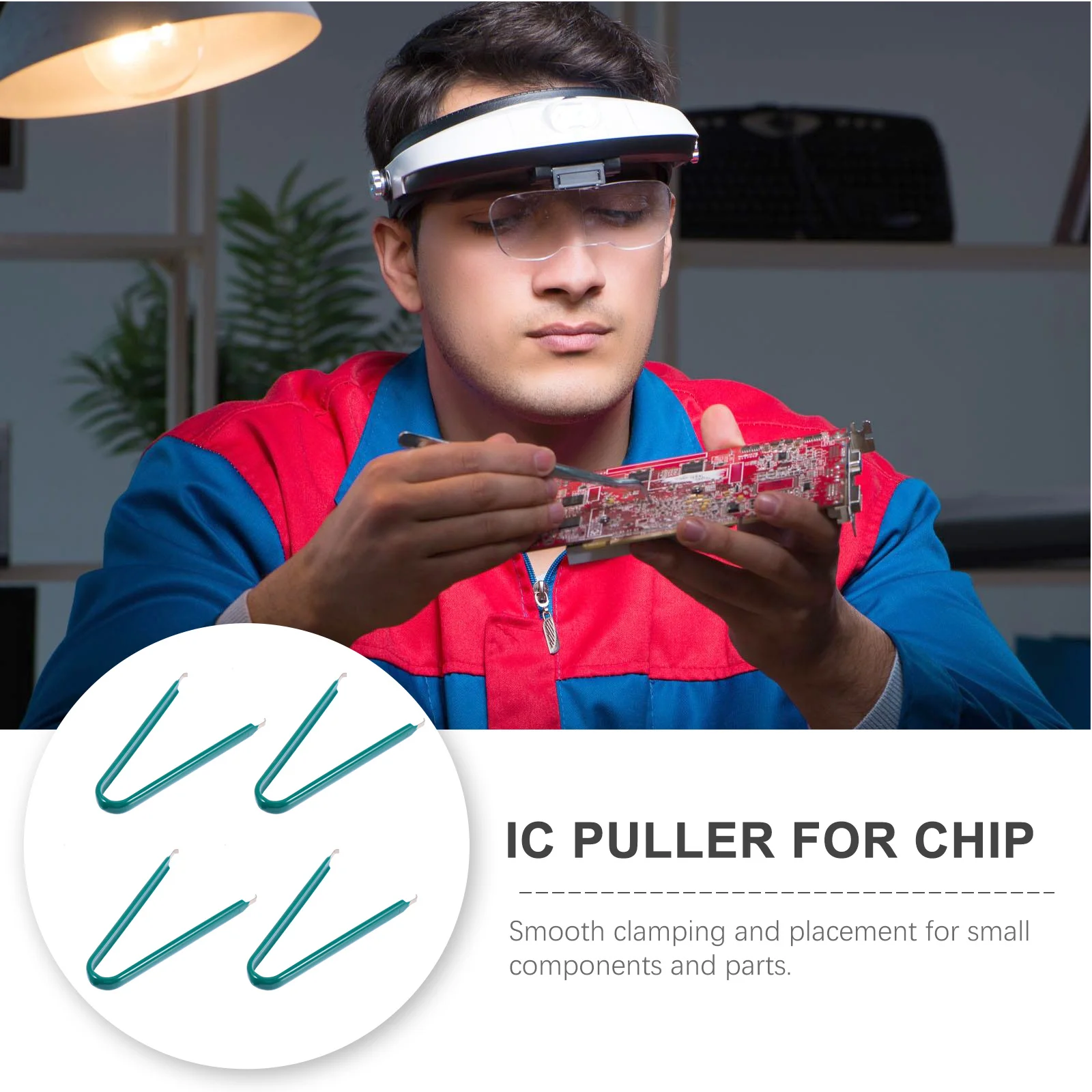 

4Pcs CPU Pickup Tool Anti-Static Ic Chip Extractor U-Shape Circuit Board Integrated Circuit Grabber Electronic Component Catcher
